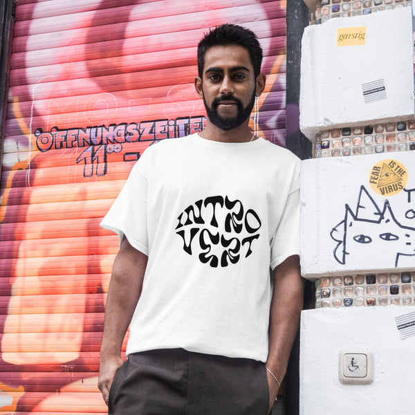 Introvert White T - Shirt