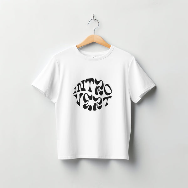 Introvert Oversized White T - Shirt