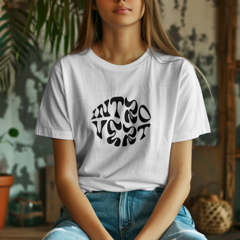 Introvert White T - Shirt