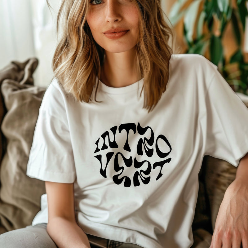 Introvert White T - Shirt