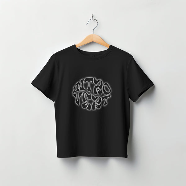 Introvert Oversized Black T - Shirt