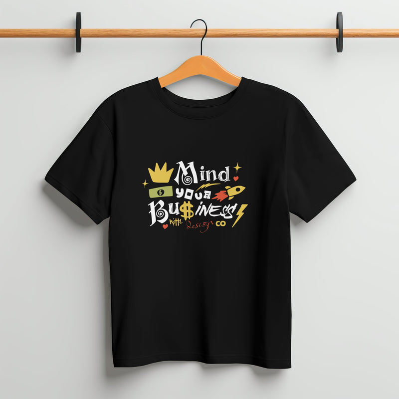 Mind Your Business Oversized Black T - Shirt
