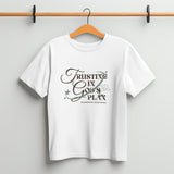 Trusting In God's Plan Oversized Black T - Shirt