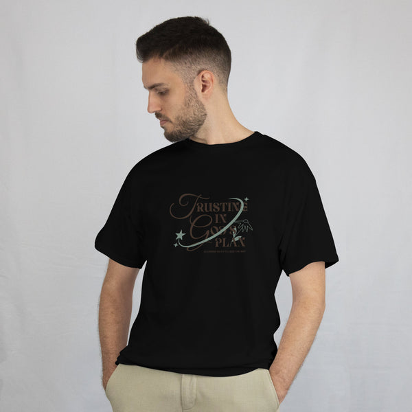 Trusting In God's Plan Oversized Black T - Shirt